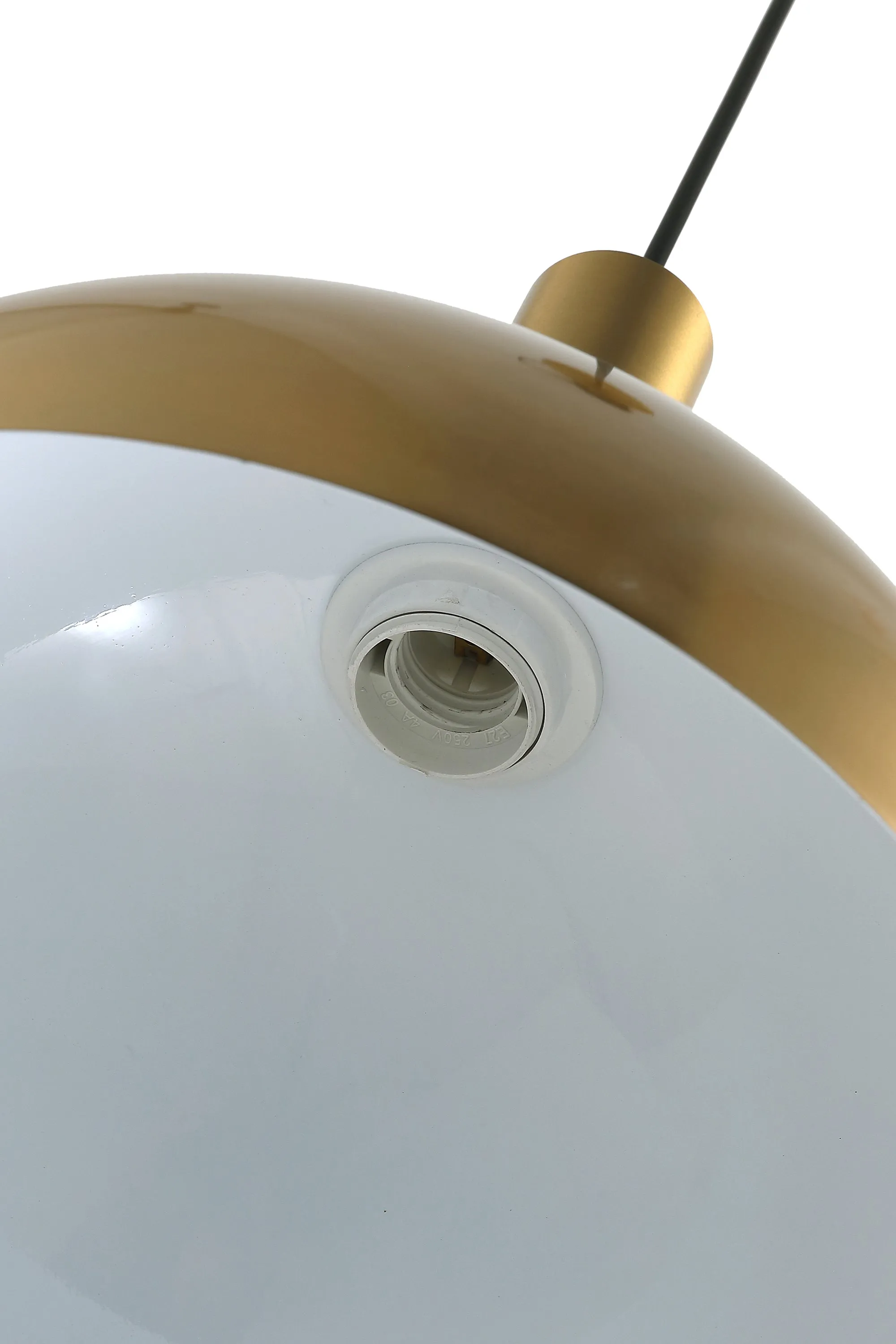 1-Light Gold Bowl Shape Pendant Lighting