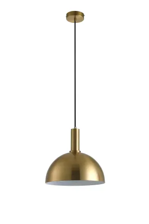 1-Light Gold Bowl Shape Pendant Lighting