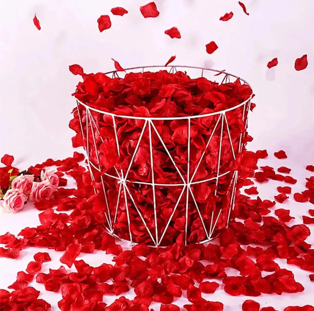 100 Pcs/Pack Artificial Flower Rose Petals for Wedding Valentine's Day Decor DARK RED