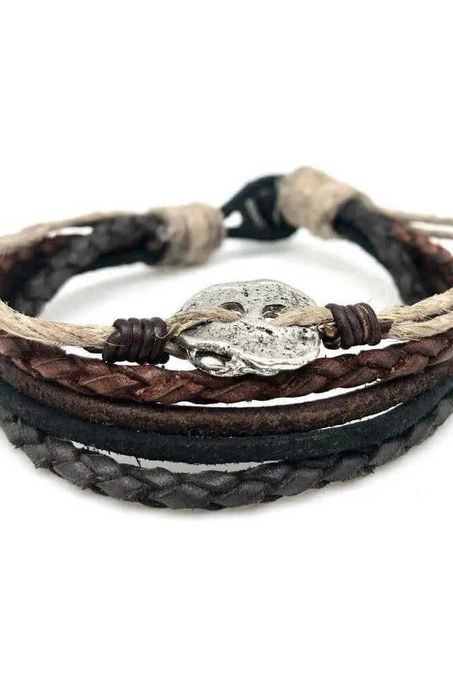 Aadi Mixed Colors Leather Bracelet