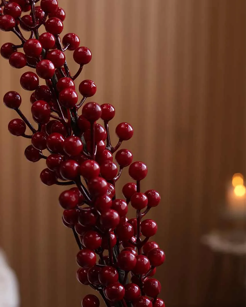 Alex Berries Cherry Artificial Flower | Vase Not Included