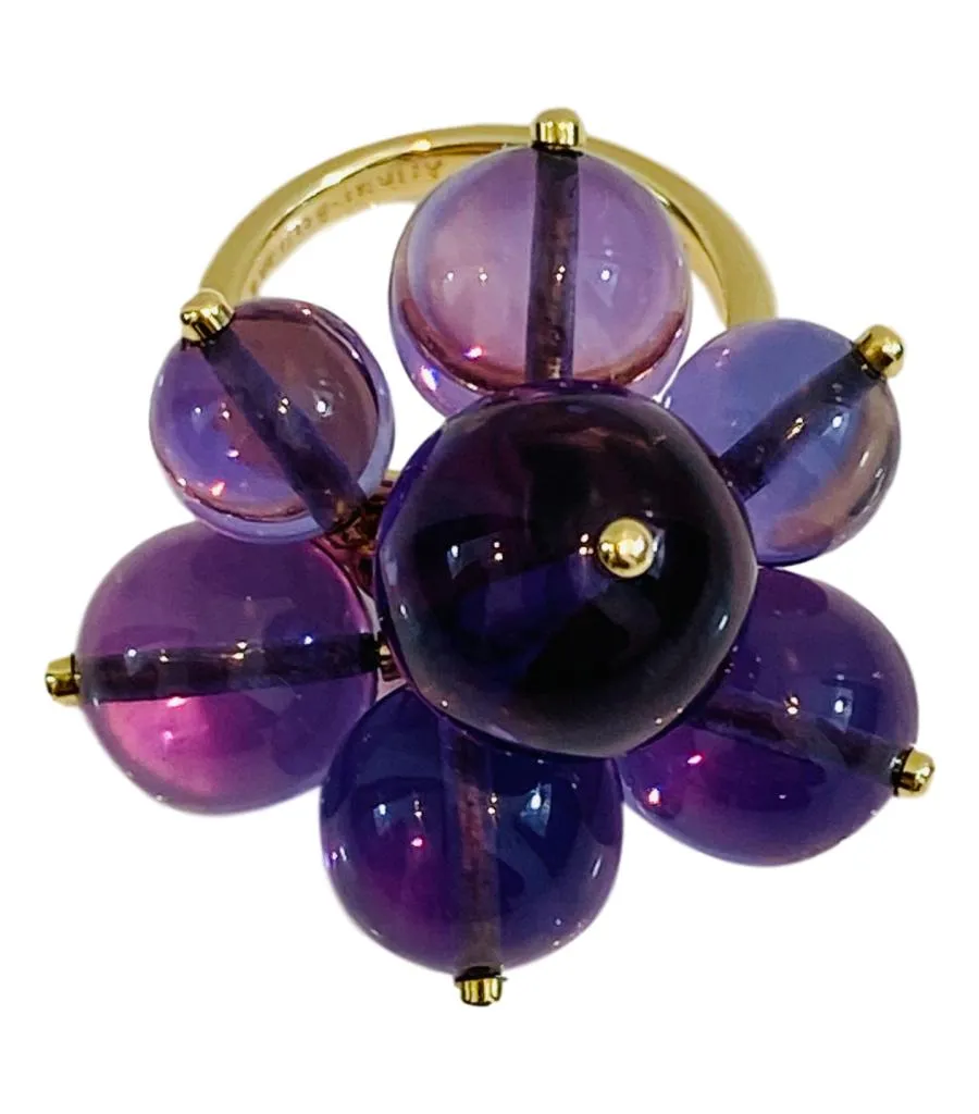 Amethyst Multi Sphere Ring - 18k Gold