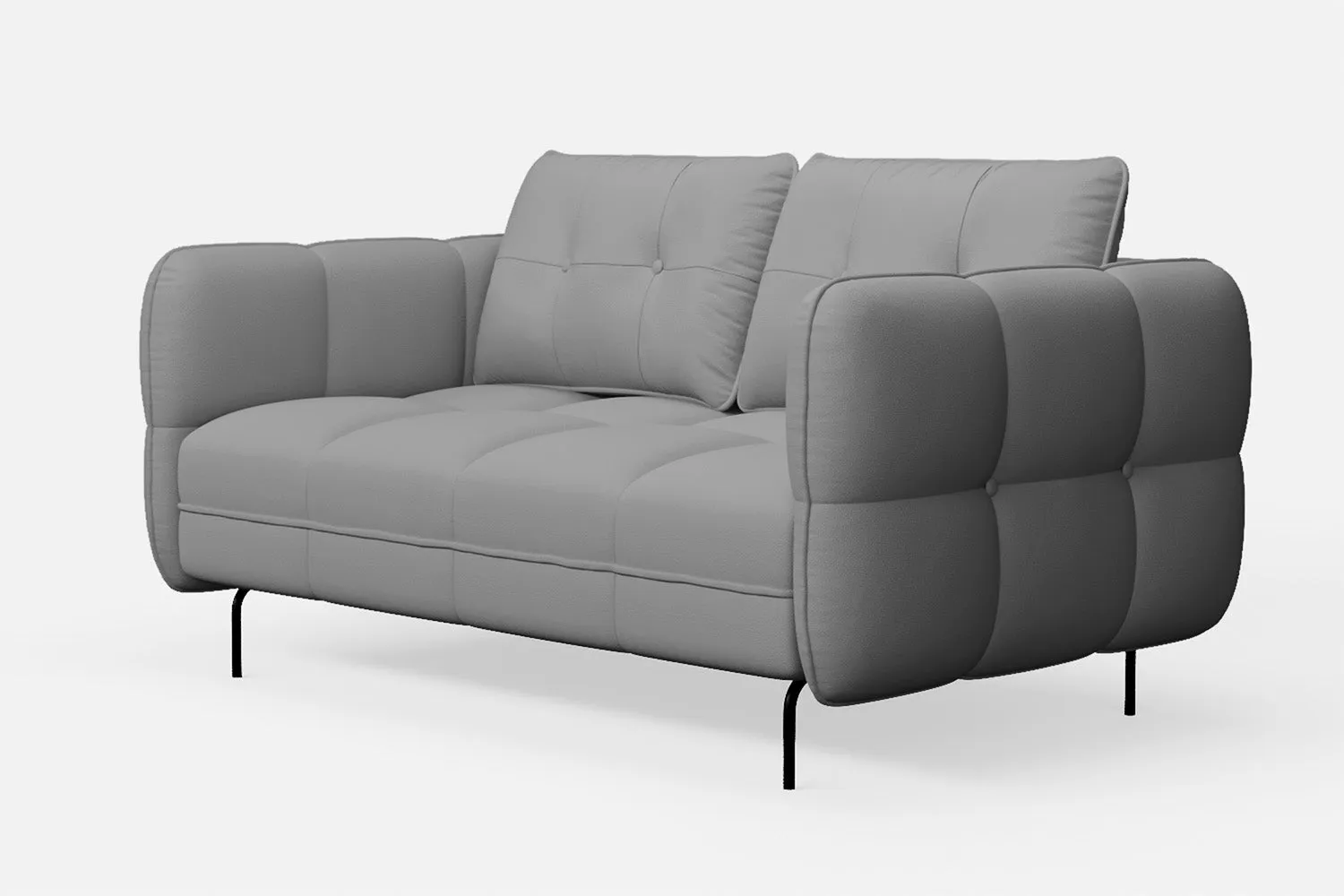 Anzio 2 Seater Sofa Grey Leather