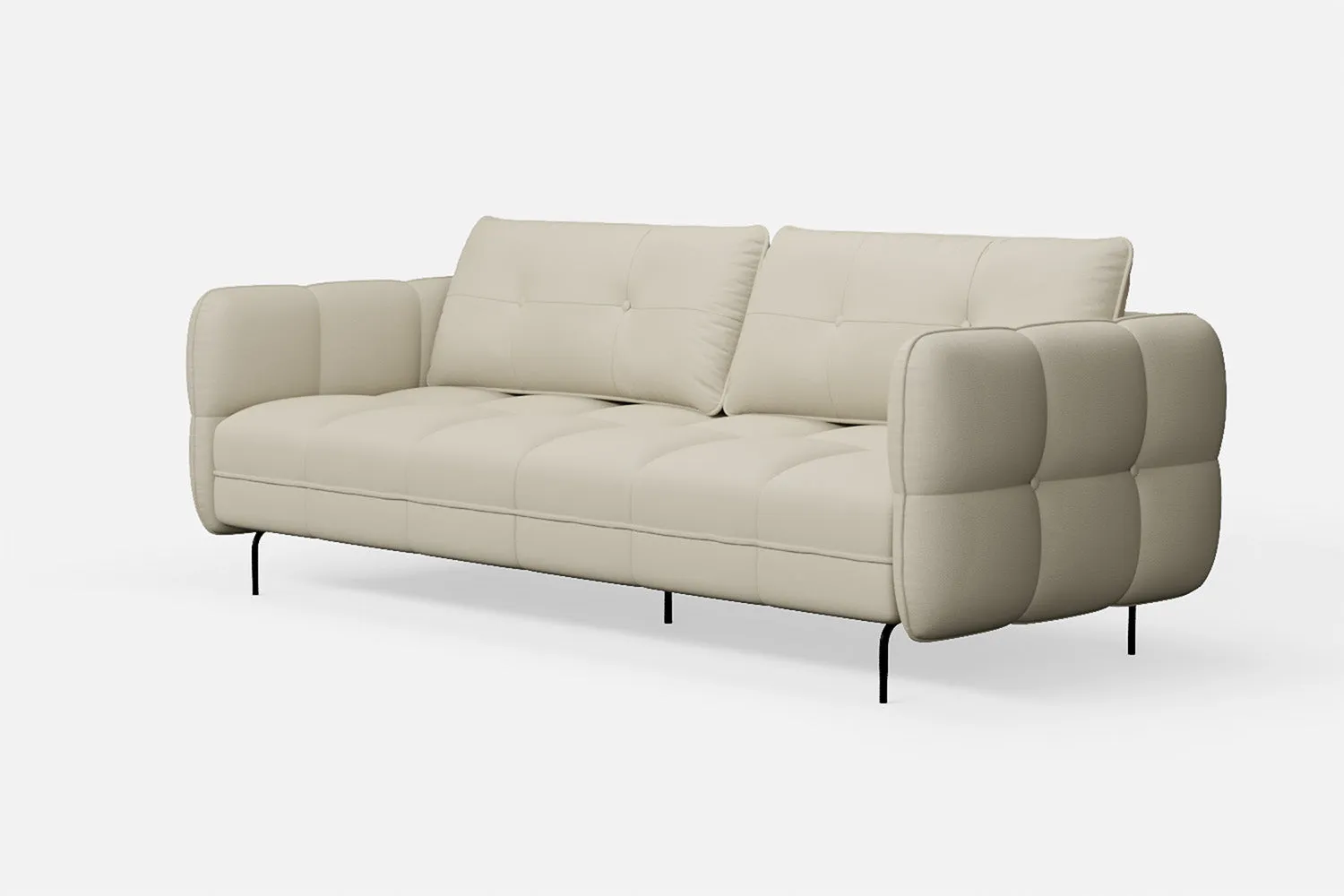 Anzio 3 Seater Sofa Cream Leather