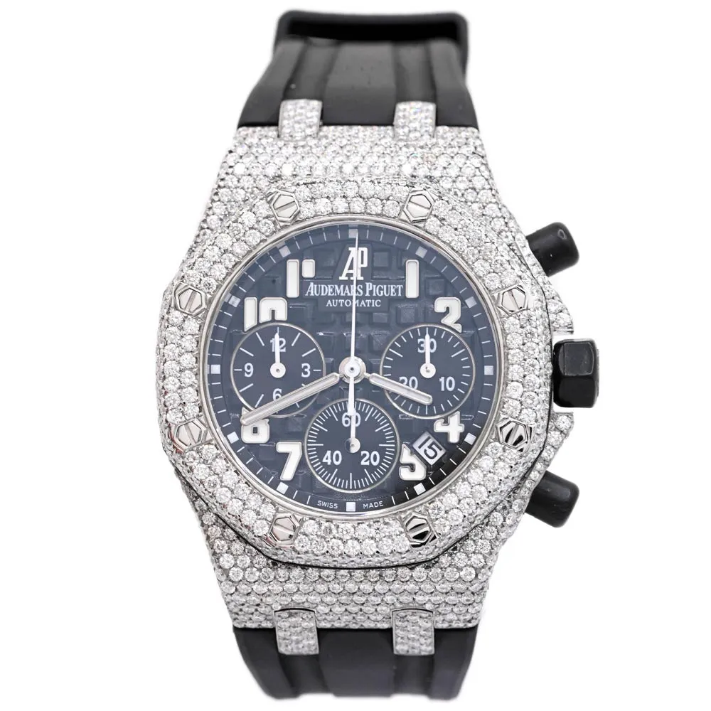 Audemars Piguet Ladies Stainless Steel 37mm Black Chronograph Dial Reference #: 26283ST.OO.D002CA.01