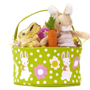 Bunny Hop Canvas Easter Basket