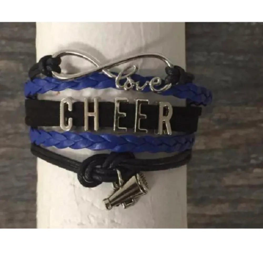 Cheer Charm Bracelet - 22 Team Colors Available