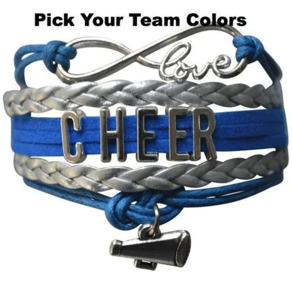 Cheer Charm Bracelet - 22 Team Colors Available