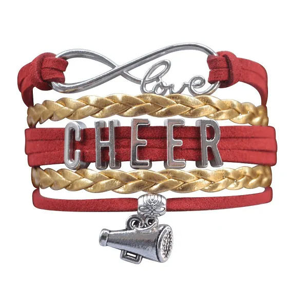 Cheer Charm Bracelet - 22 Team Colors Available