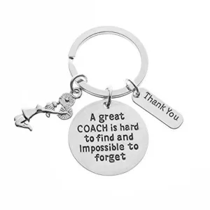 Cheer Great Coach is Hard to Find But Impossible to Forget Keychain