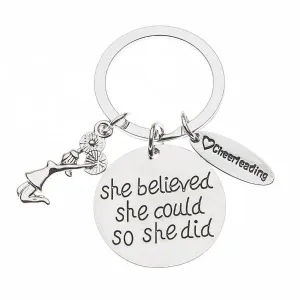 Cheer She Believed She Could So She Did Keychain