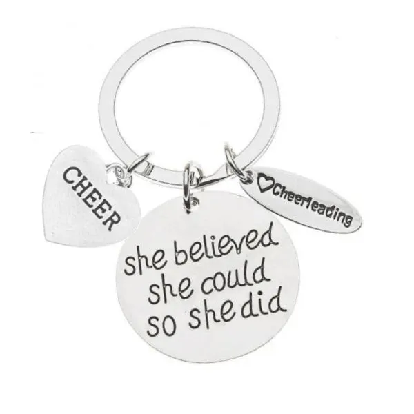 Cheer She Believed She Could So She Did Keychain