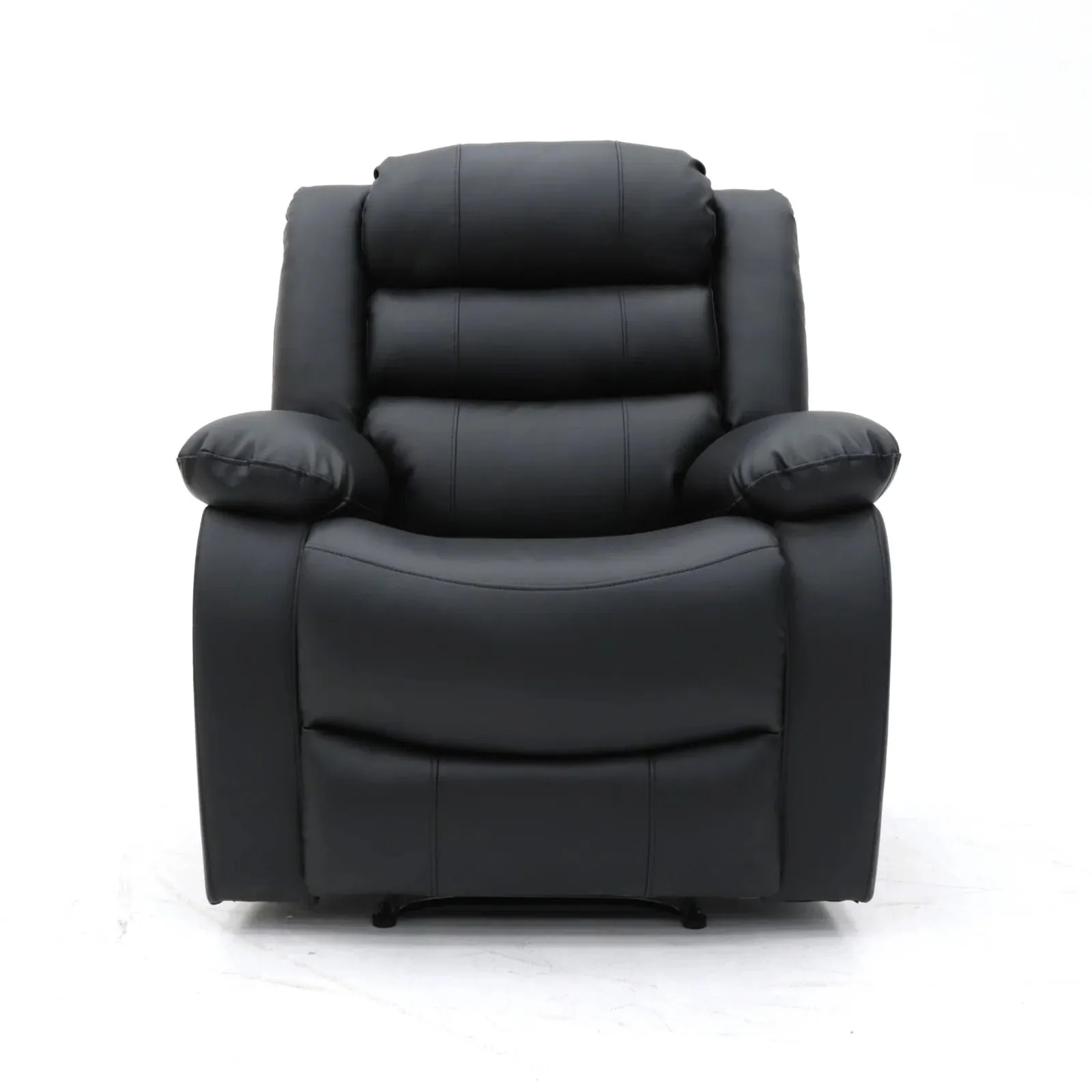 Chicago Manual Recliner Sofa - Black Armchair