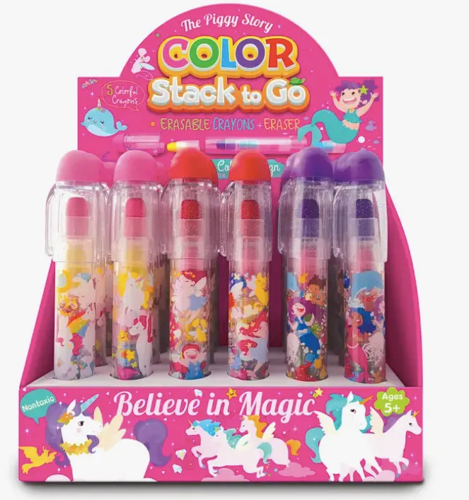 Color Stack To Go Erasable Crayons