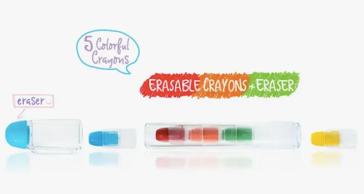 Color Stack To Go Erasable Crayons