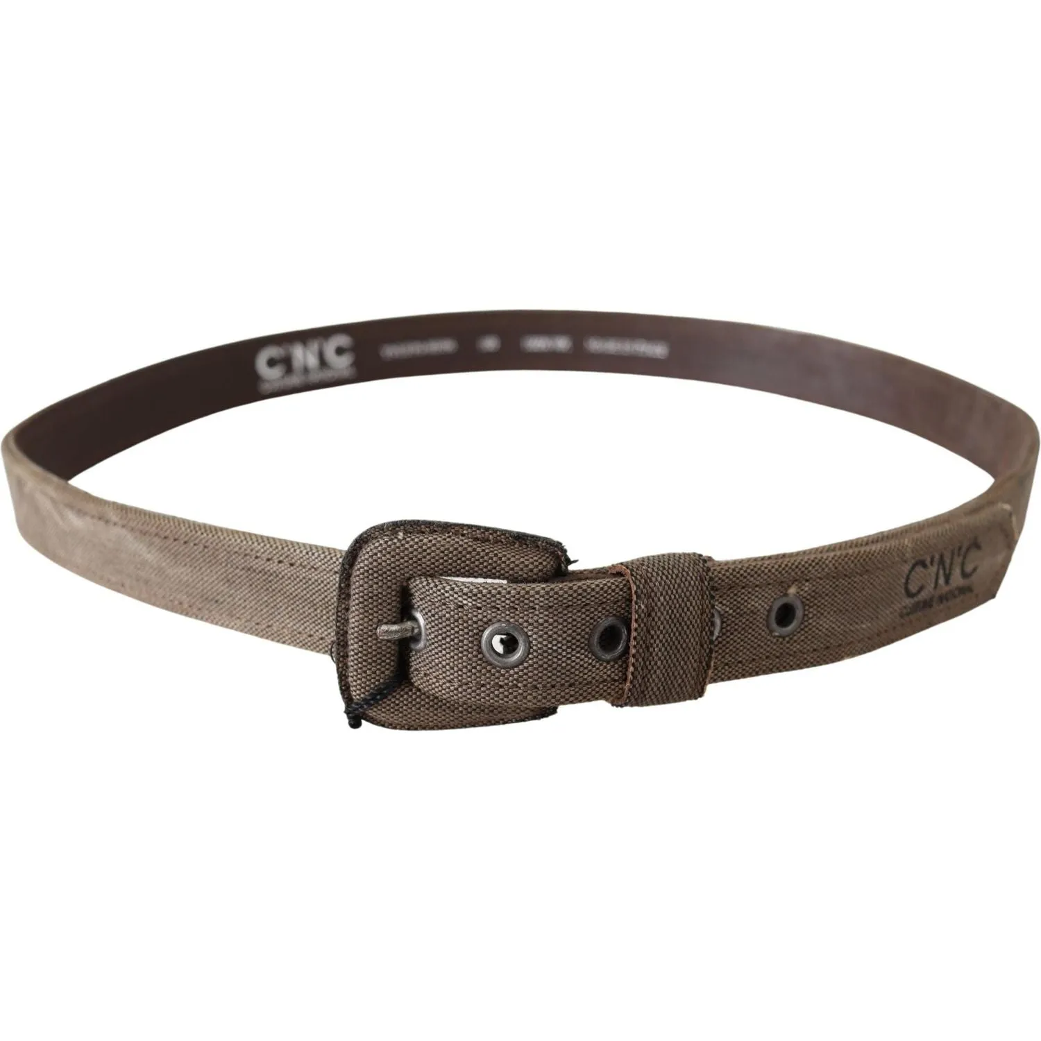 Costume National Elegant Brown Leather Waist Belt