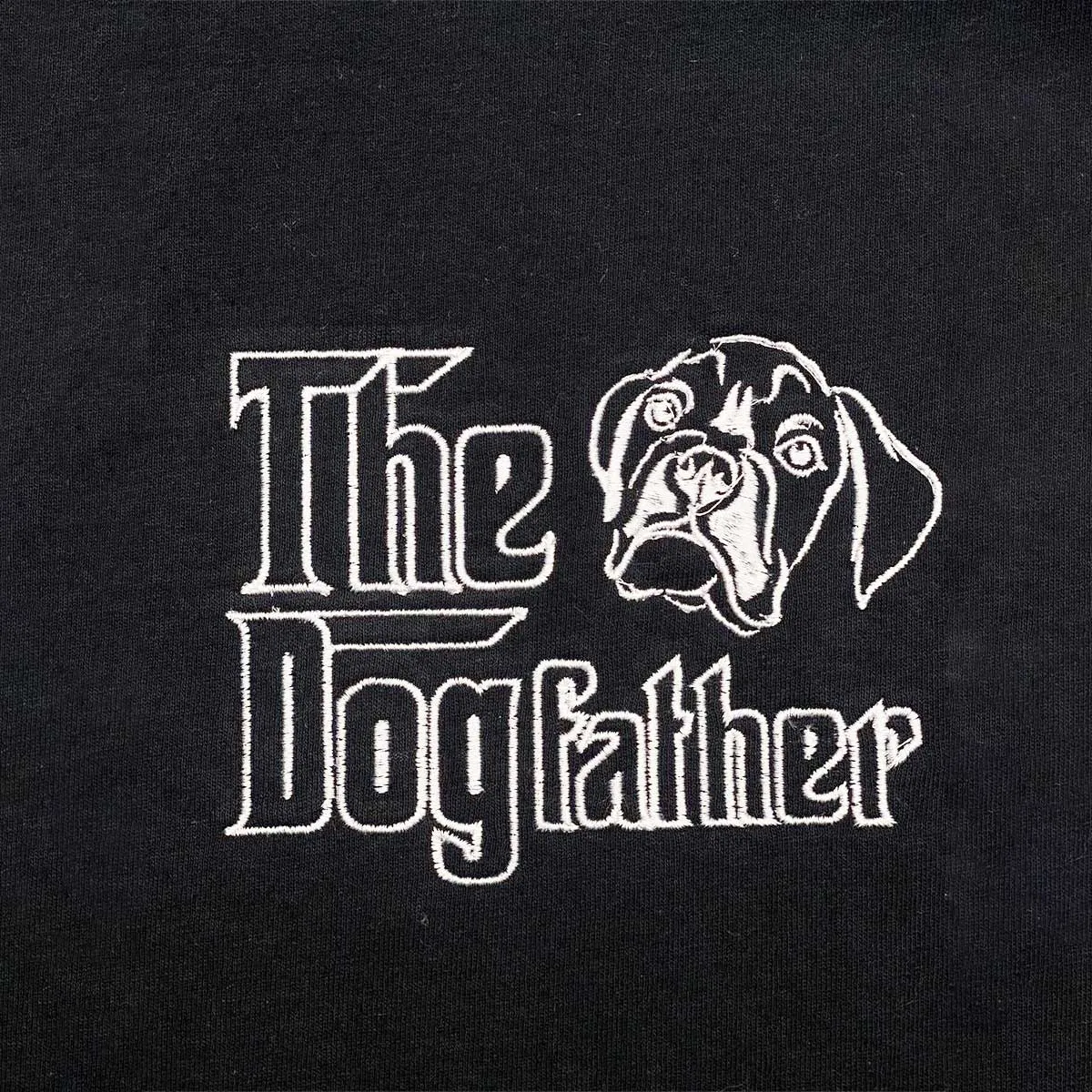 Custom Boxer Dog Dad Shirt Embroidered Collar, Personalized The DogFather Shirt Boxer, Best Gifts For Boxer Lovers