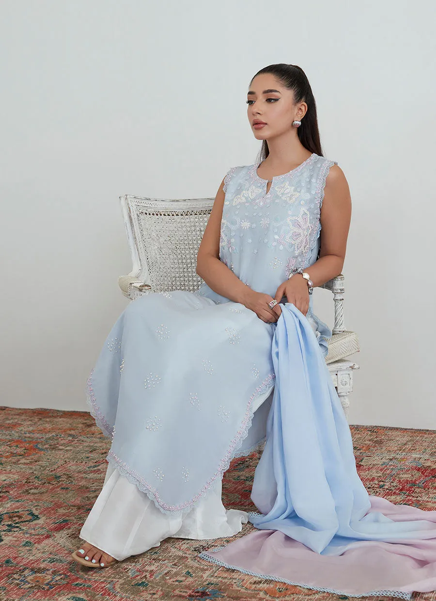 Daria Periwinkle Shirt and Dupatta