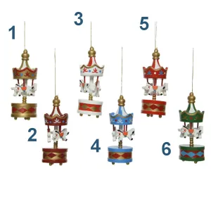 Decoris 8.5cm Carrousel Hanging Decoration (Choice of 6)