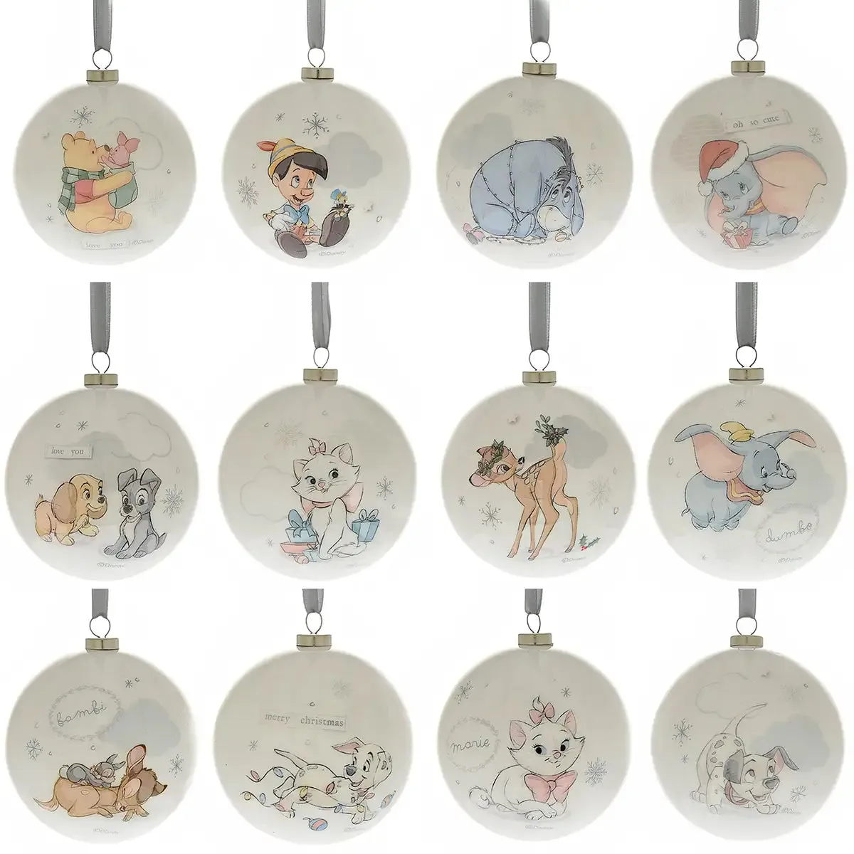 Disney Magical Beginnings Christmas Baubles (Set of 12)