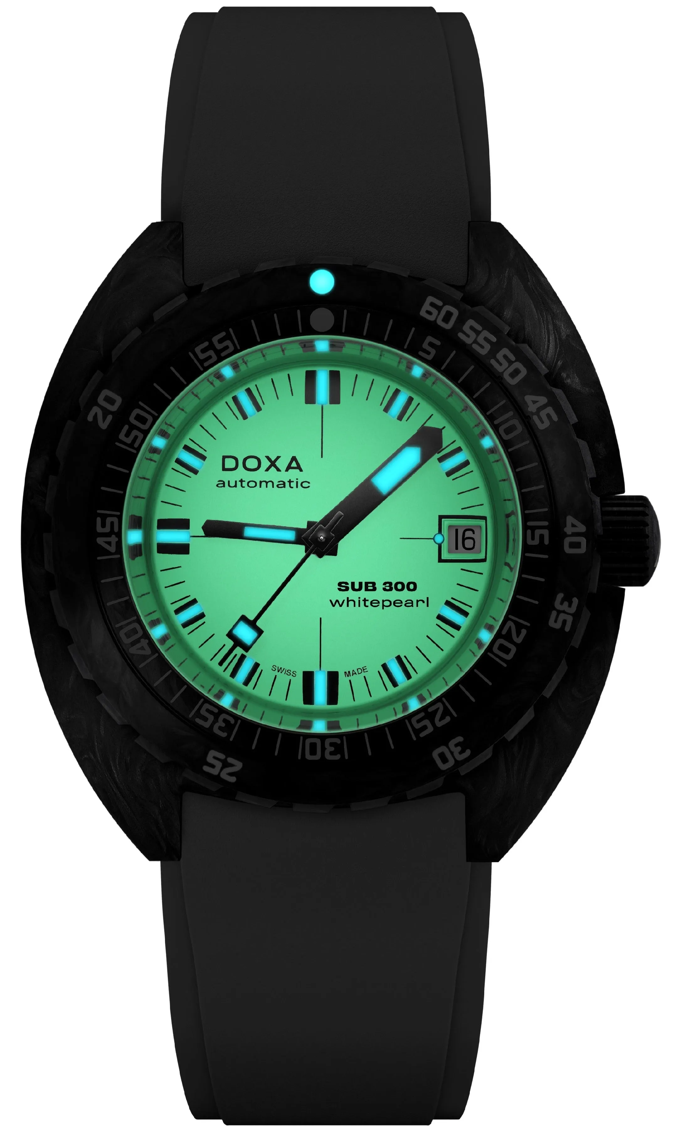 DOX Watch SUB 3 Whitepearl Carbon