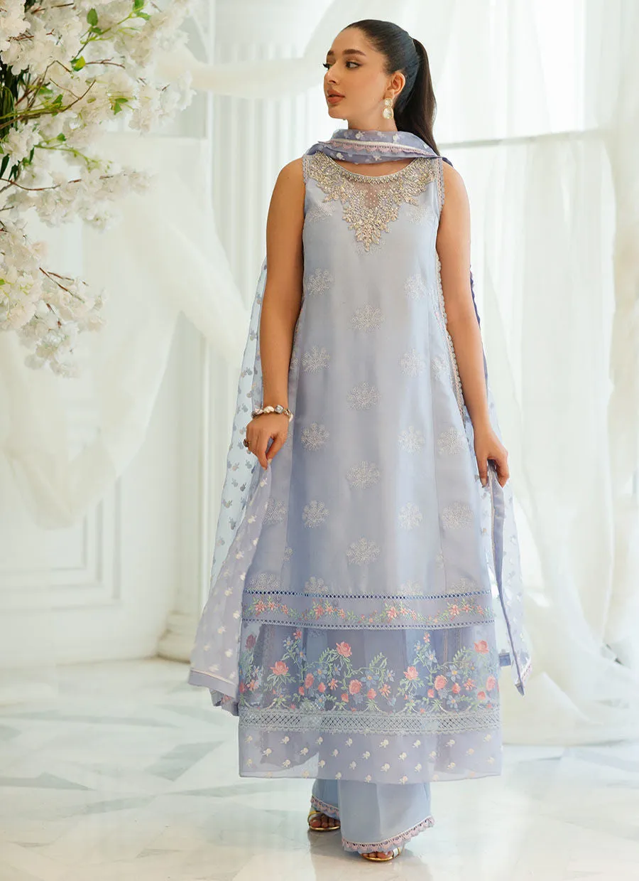 Eid Drop One - Izmir Periwinkle Shirt And Dupatta