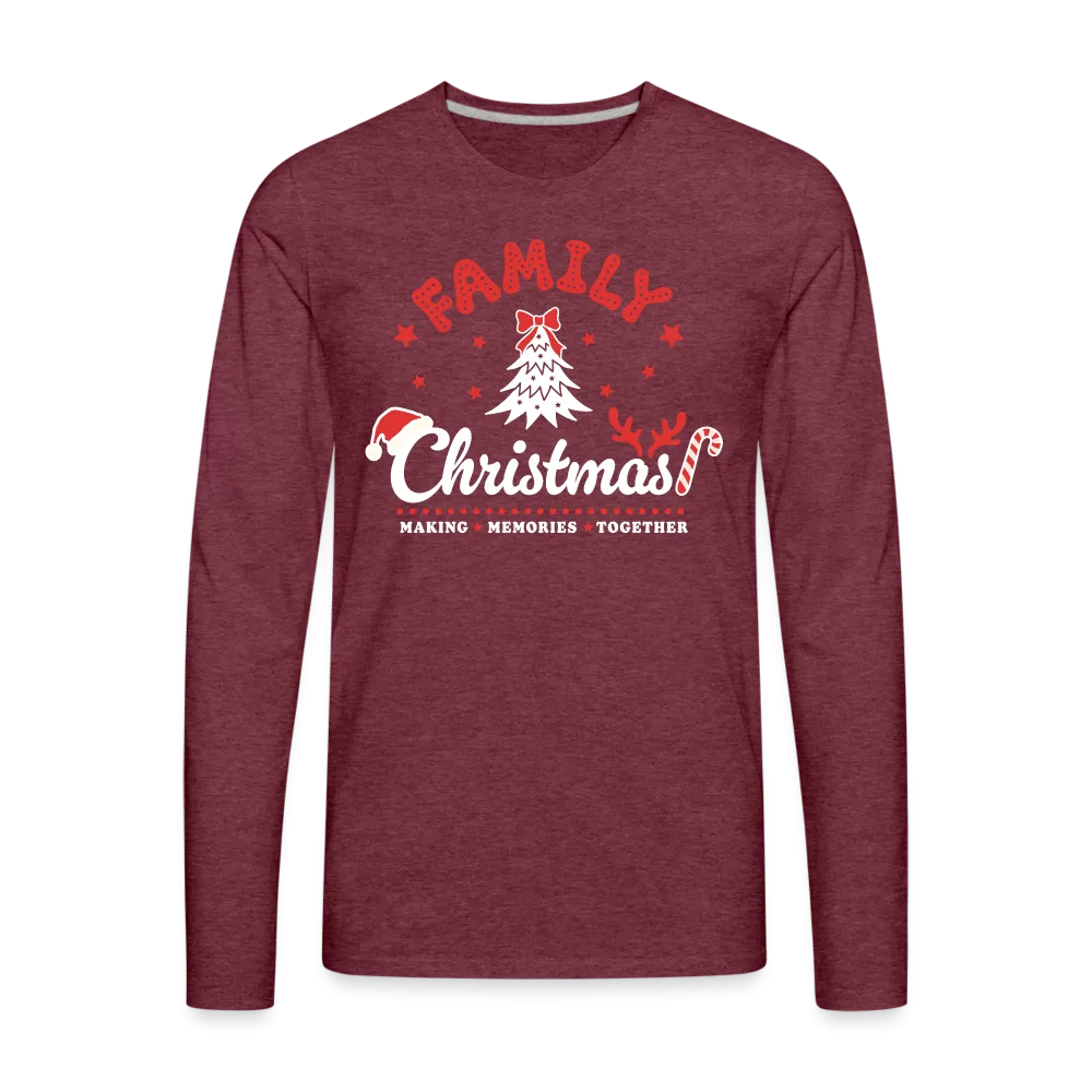 Family Christmas Making Memories Together Men's Premium Long Sleeve T-Shirt