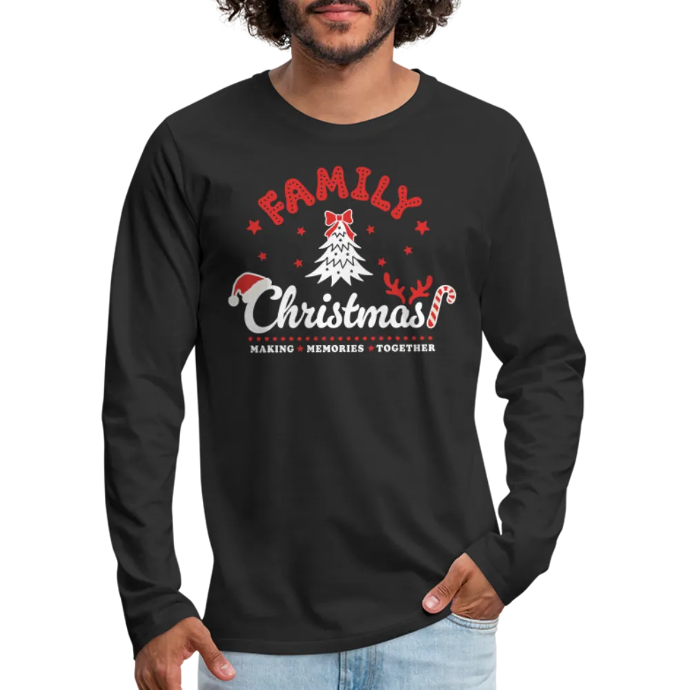 Family Christmas Making Memories Together Men's Premium Long Sleeve T-Shirt