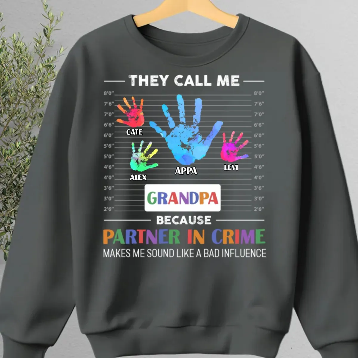 Father's Day - They Call Me Grandpa Because Partner In Crime - Personalized Unisex T-shirt, Hoodie, Sweatshirt