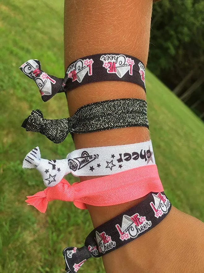 Girls Cheer Hair Ties Set