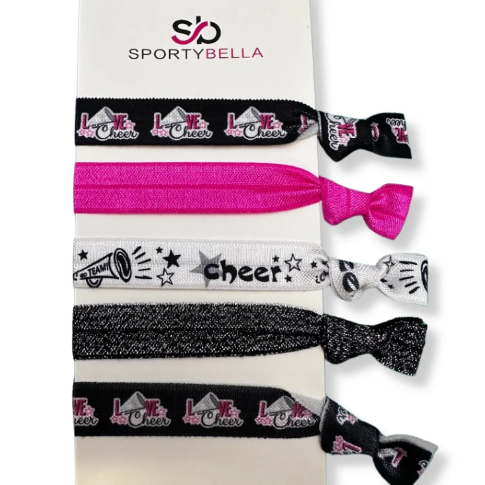 Girls Cheer Hair Ties Set