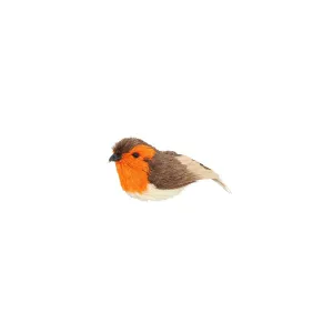 Gisela Graham 11.5cm Bristle Robin Decoration