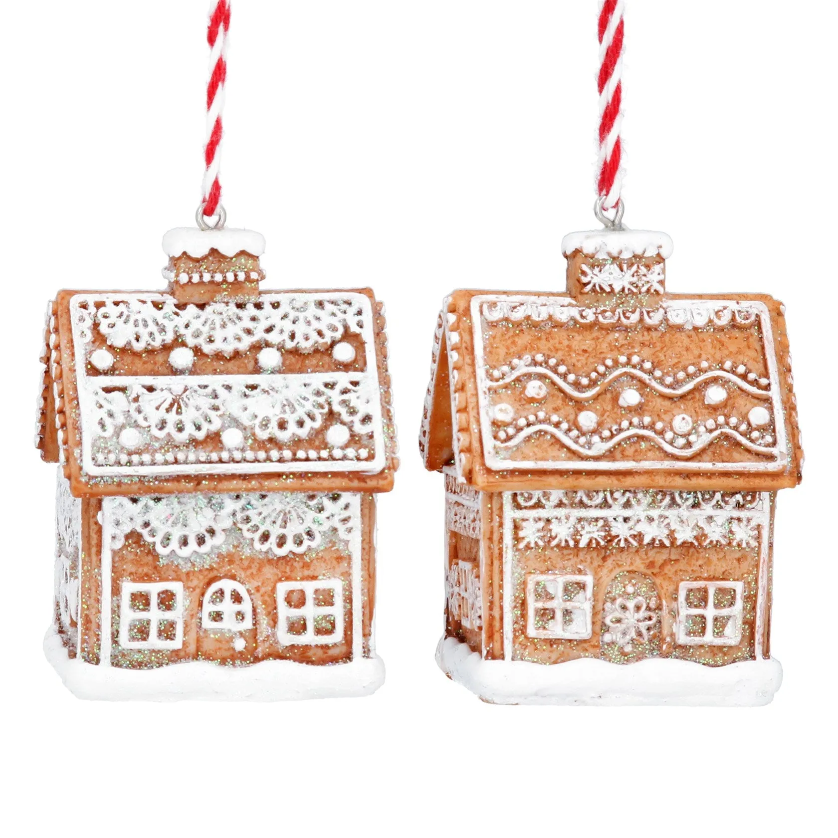 Gisela Graham Resin 6cm Gingerbread Lace House (Choice of 2)