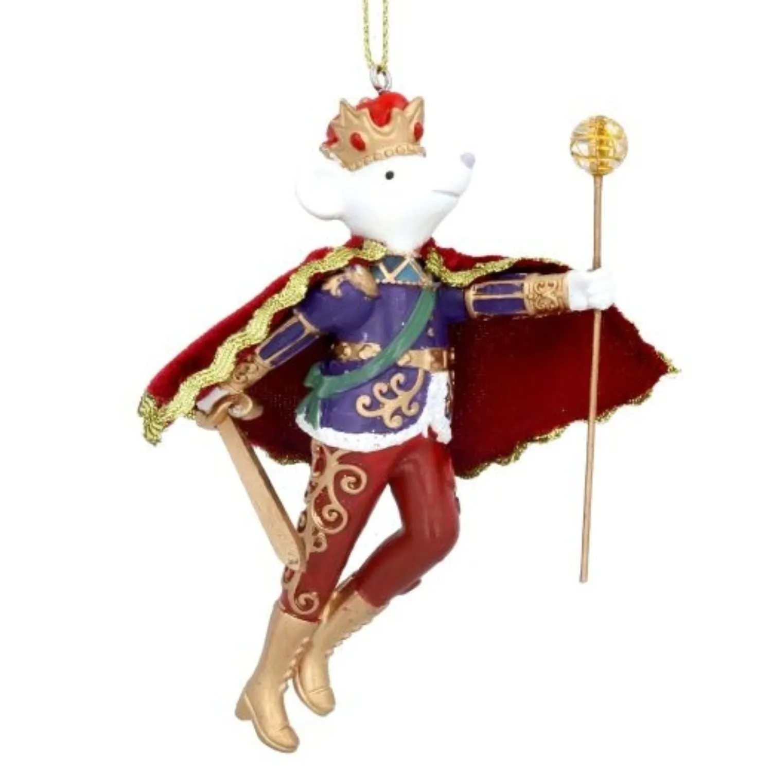 Gisela Graham Resin King Rat Hanging Decoration