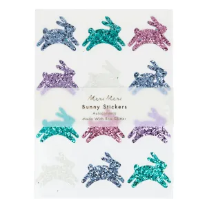 Glitter Bunny Stickers (x 8 sheets)