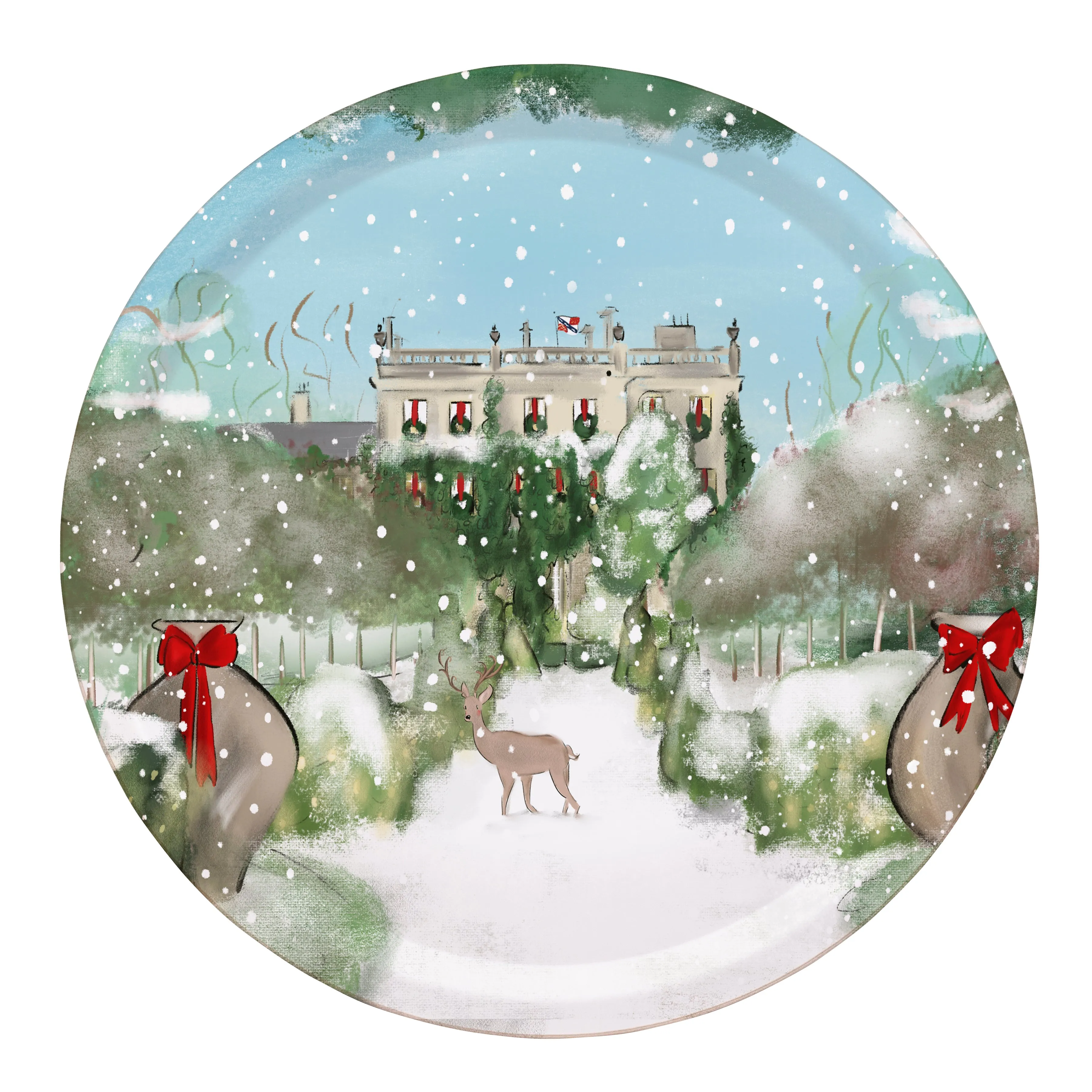 Highgrove at Christmas Round Tray