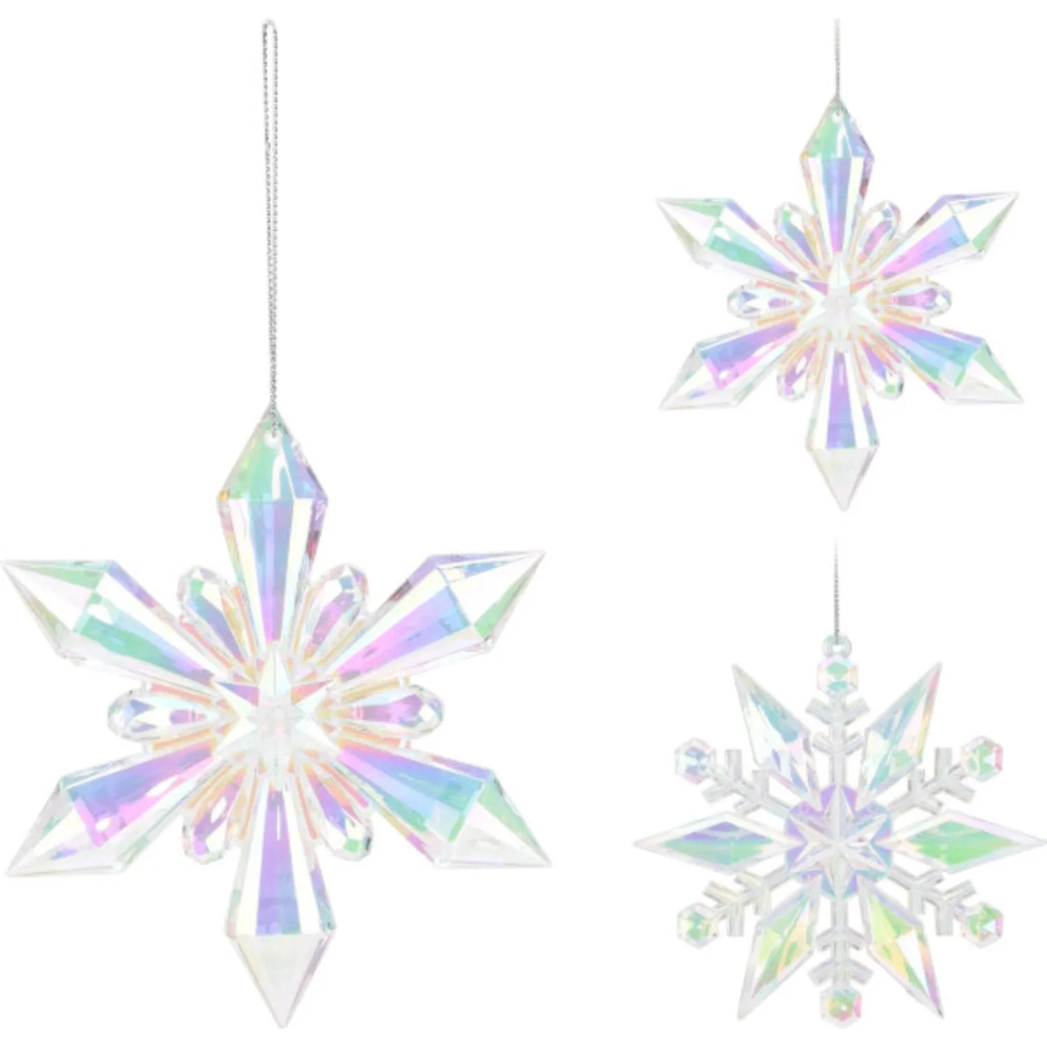 Koopman Acrylic Snowflake Hanging Decoration (Choice of 2)