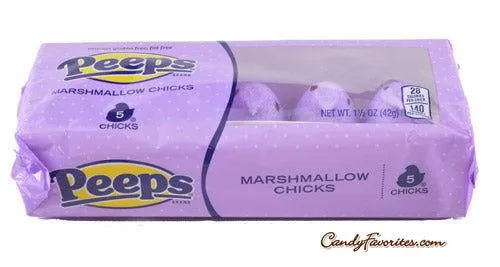 Lavender Peeps Marshmallow Chicks 5 Packs