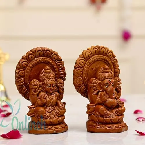 Laxmi Ganesh Idol, Laxmi Ganesh Murti, 11 x 7 cm Laxmi Ganesh Idol for Home Decor, Decorative Items, Decor for Living Room, Home, Temple, Pooja Room