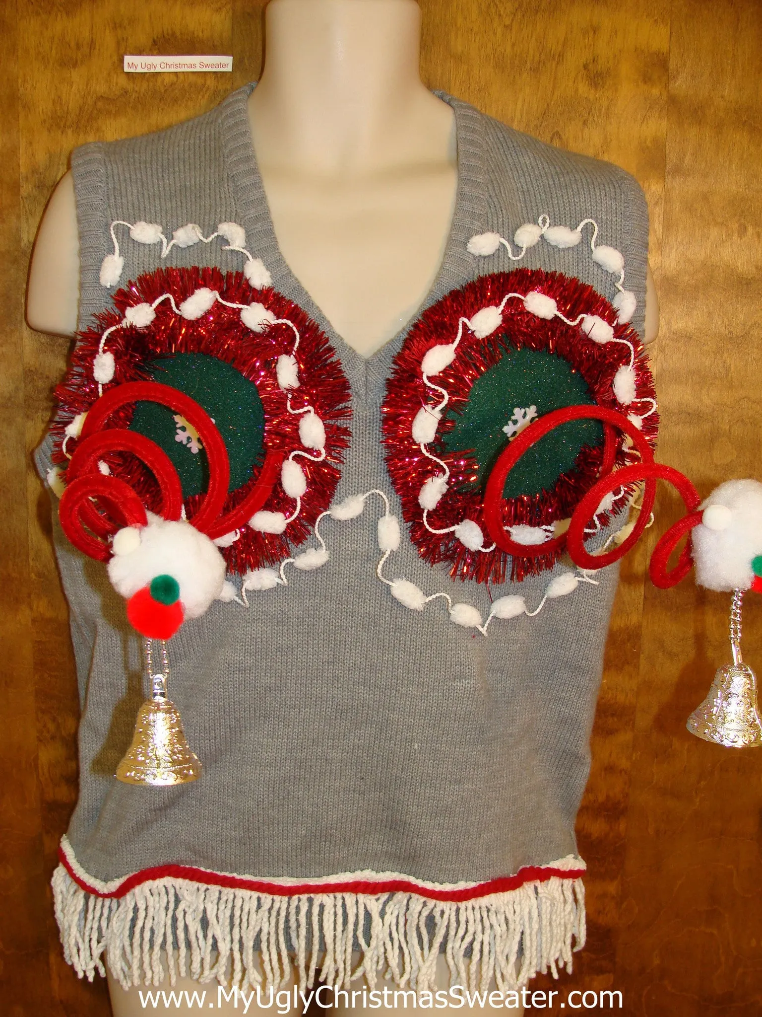 Naughty Funny 3D Ugly Xmas Sweater Vest