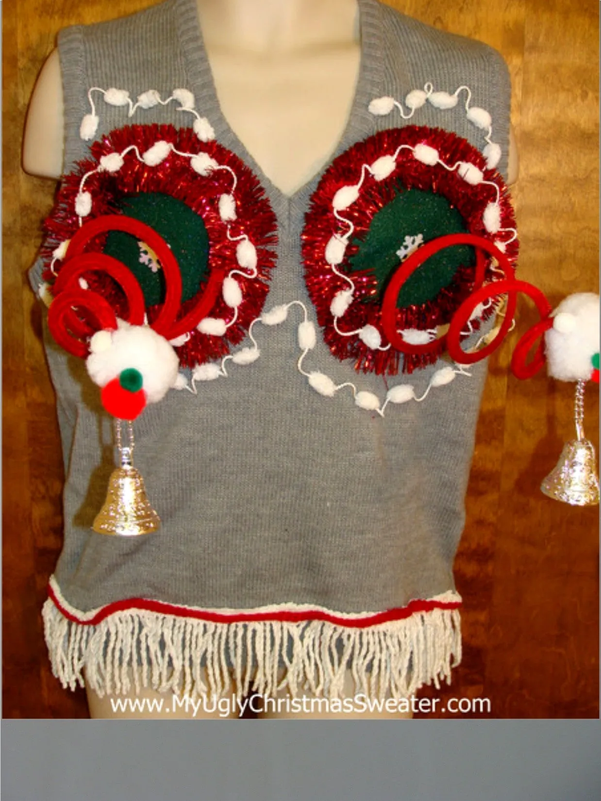 Naughty Funny 3D Ugly Xmas Sweater Vest