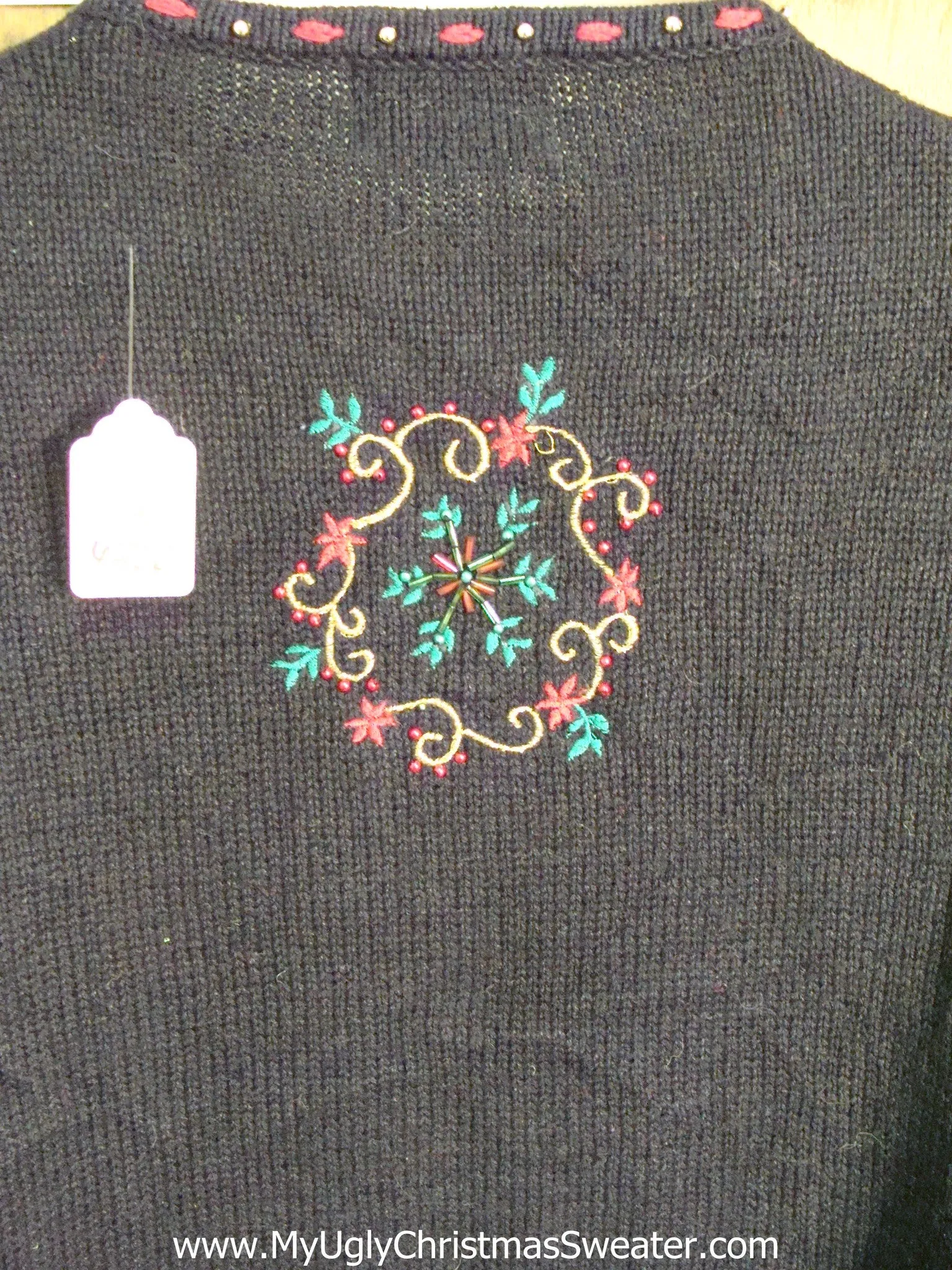 Ornate Horrible 2sided Black Funny Christmas Sweater