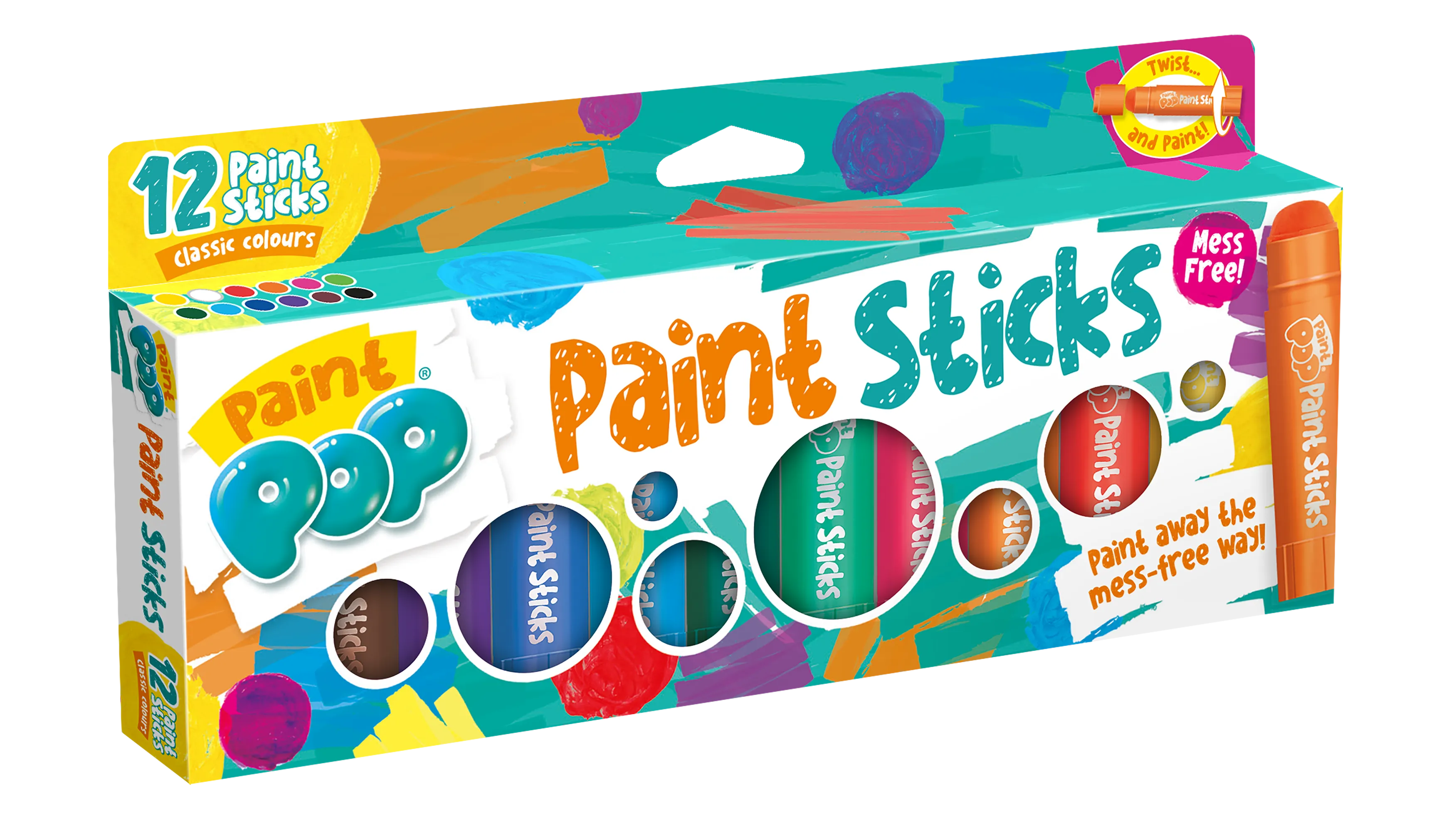 Paint Pop Classic 12 Pack Quick Dry Paint Sticks