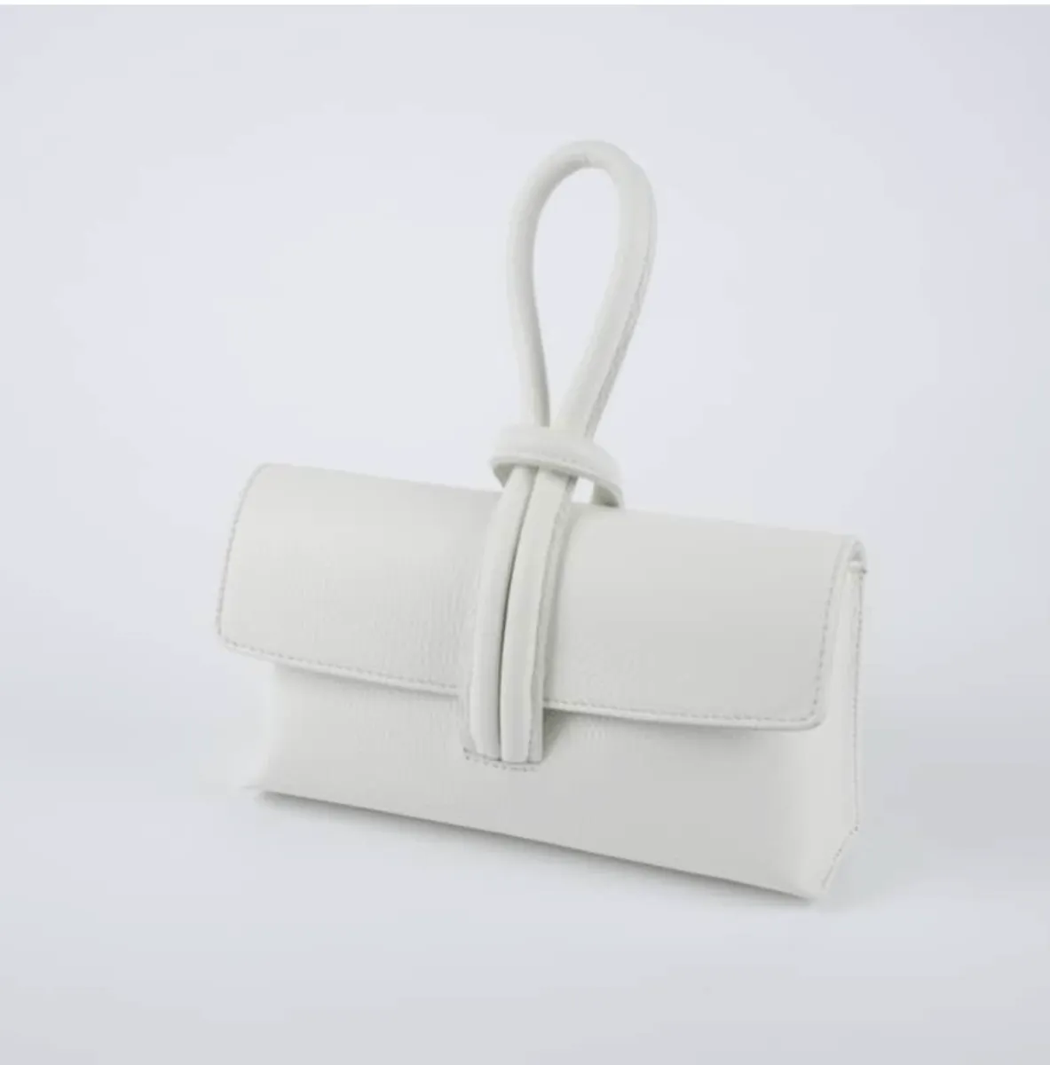 Periwinkle Modern Leather Clutch & Crossbody