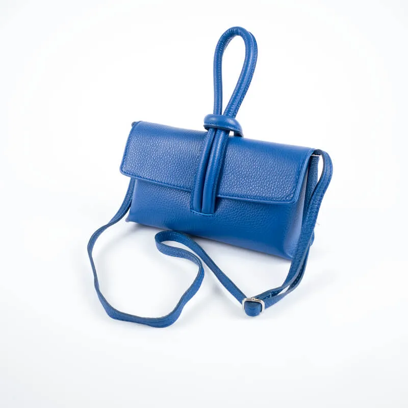 Periwinkle Modern Leather Clutch & Crossbody