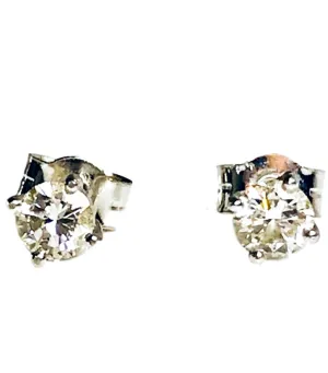 Platinum Diamond Solitiare Earrings