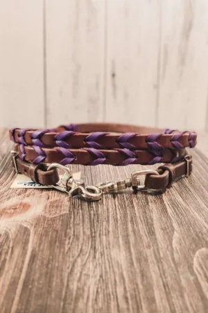 Purple Laced Barrel Reins