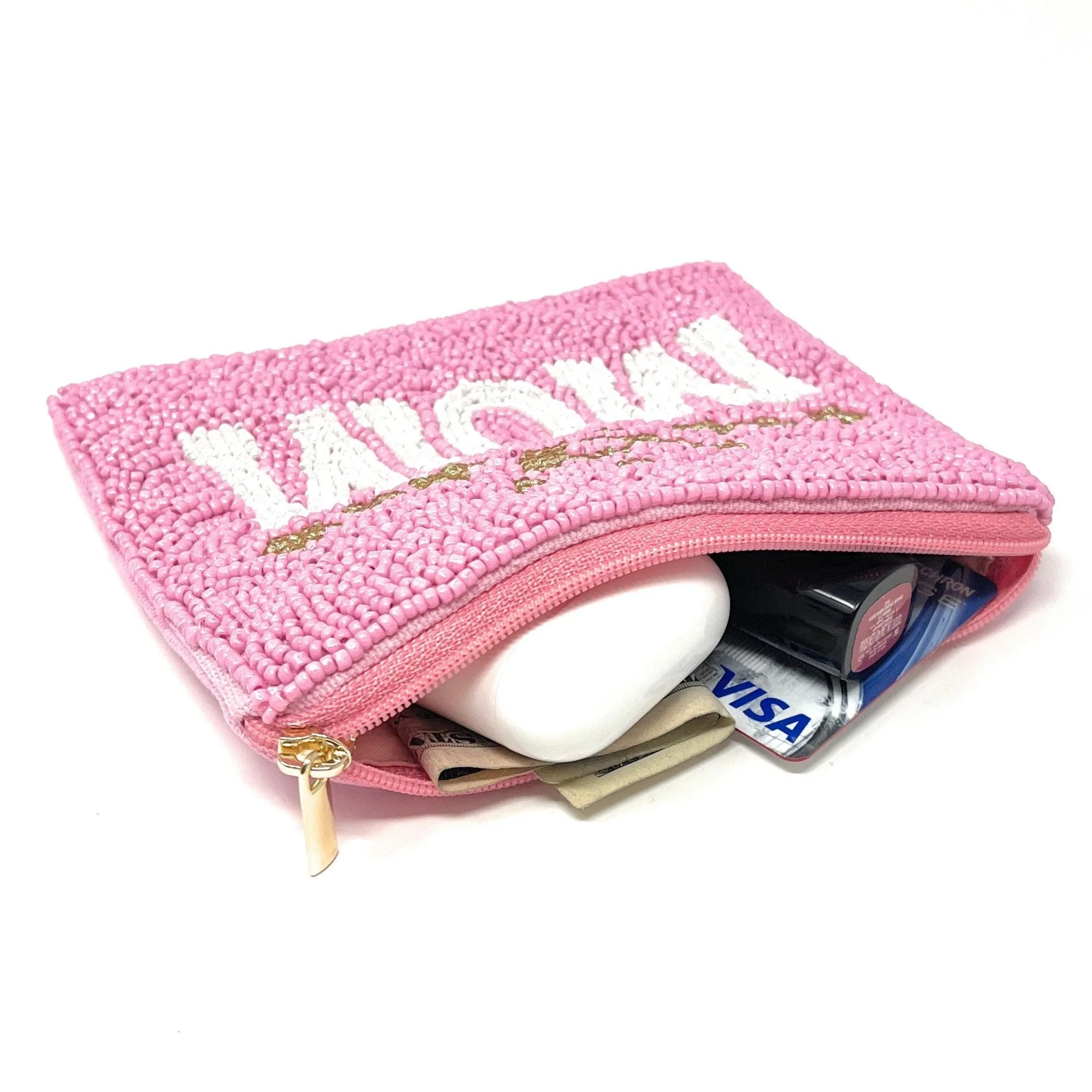 Queen Mom Beaded Pouch Purse