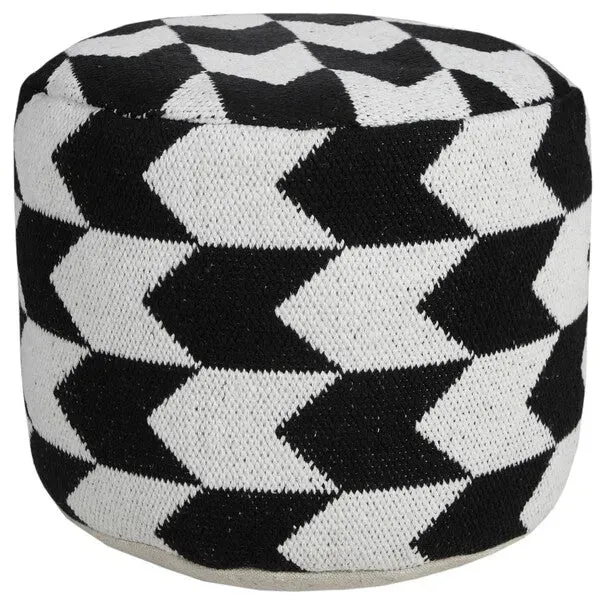 Quincy 34069BLK Black Pouf