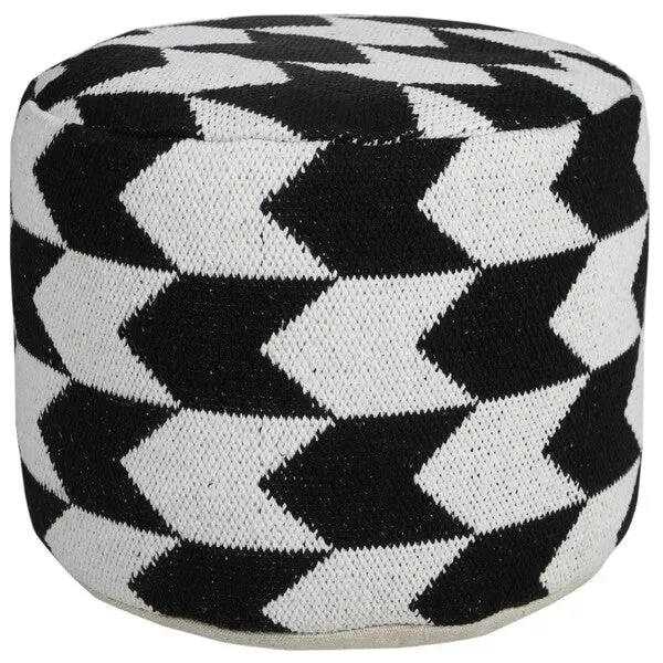 Quincy 34069BLK Black Pouf